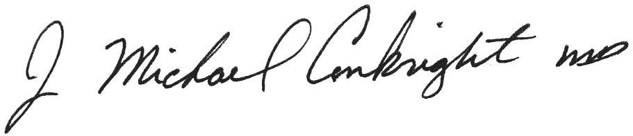 Signature of J. Michael Conkright, MD
